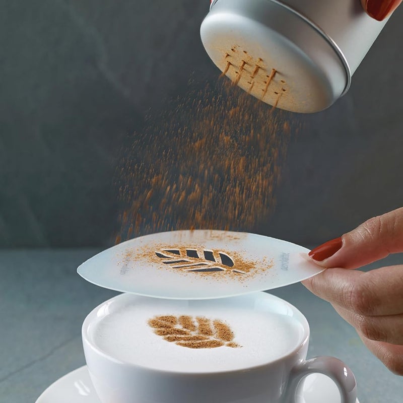 aerolatte مجموعة قوالب كابتشينو من أيرولات، لفن قهوة اللاتيه، مجموعة من 6 قوالب - Image 3