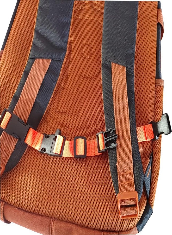 HDHYK Backpack Chest Strap - Nylon - Adjustable Universal Chest Strap (Orange) - Image 3