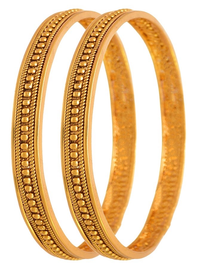 JFL - Jewellery for Less Traditional Ethnic 1g Gold Plated Bead Bangles for Women,Valentine - Image 3