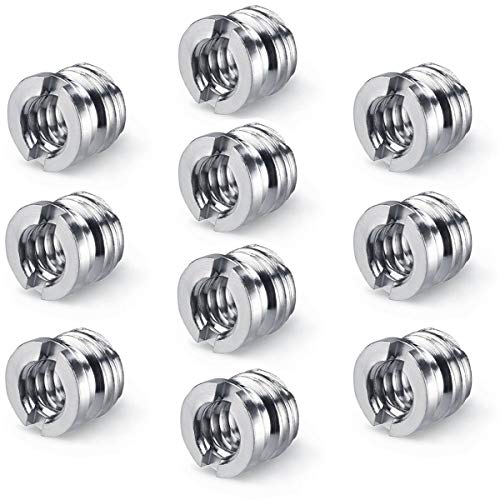 CarPro Camera 1/4"-20 to 3/8"-16 Reducer Bushing Convert Screw Adapter for Monopod, Tripod, Ballhead, Stand and Video Light DSLR SLR (10 Pack) - Image 1