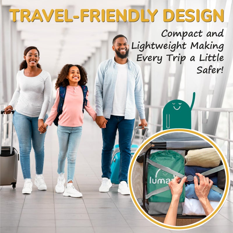 LUMARA Inflatable Bed Rail for Toddlers - Portable Travel Bed Bumper for Kids Fits Twin Full Queen King Size Beds - Non-Slip Safety Guard Rails - Image 5