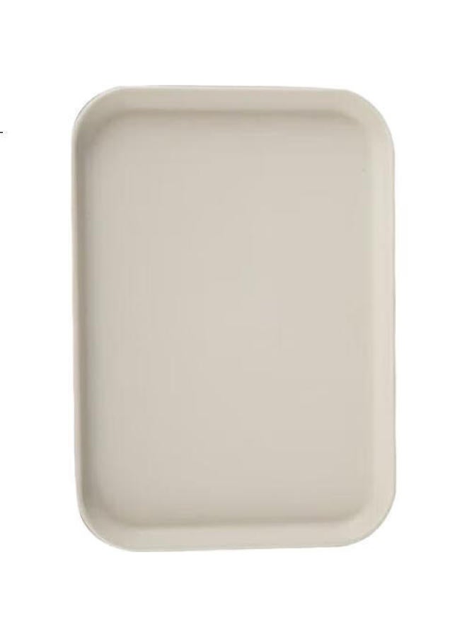 Caizhi Rectangular Tray, Tea Tray, Household Fruit Plate, Breakfast Plate, Storage Tray, Living Room Snack Plate, Medium Size, Beige, Cz6753 - Image 3