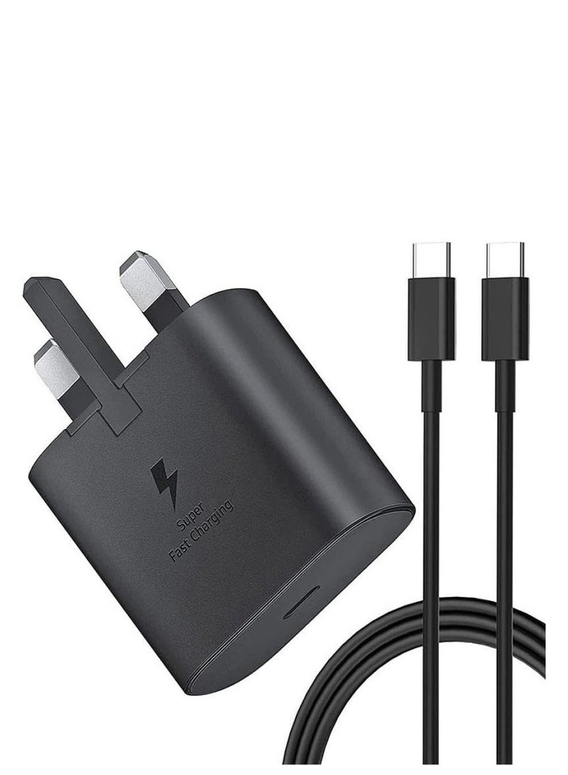 ELTRAZONE ELTRAZONE UK USB C Plug & Cable 45W Charger For Samsung FAST Charge Adapter 3 Pin Mains Wall Charging for galaxy Mobile phone S 24 ULTRA S23 ultra FE S 22 S 21 fe 20 note 20 ultra 10 9 8 a14 a34 a54