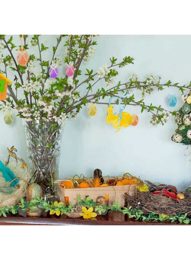 Wehhbtye 30PCS Easter Glitter Hanging Eggs - Colorful Tinsel Easter Egg Ornaments, Spring Foam Hanging Egg Ornament for Easter Tree Christmas Home Party DIY Craft Decoration (Size S) - Image 5