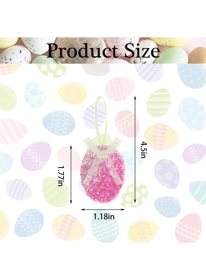 Wehhbtye 30PCS Easter Glitter Hanging Eggs - Colorful Tinsel Easter Egg Ornaments, Spring Foam Hanging Egg Ornament for Easter Tree Christmas Home Party DIY Craft Decoration (Size S) - Image 2