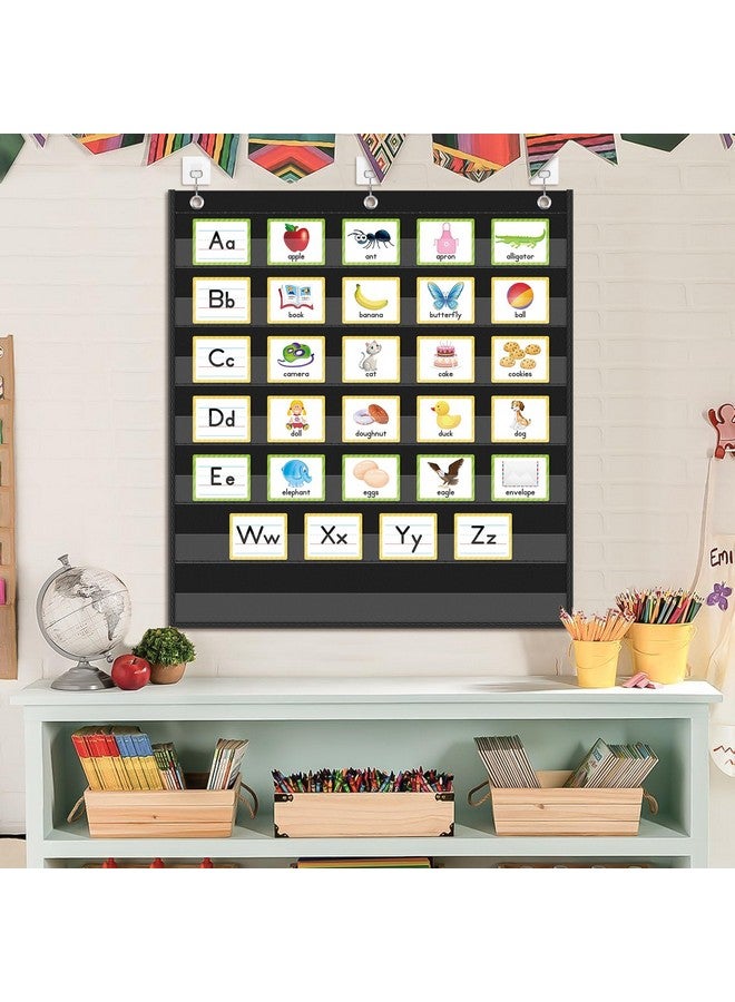 Eamay Standard Pocket Charts, Black Pocket Chart For Classroom,Teacher Supplies(28W*28L) - Image 2