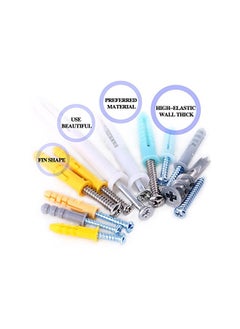 Glarks 220-Pieces Plastic Self Drilling Drywall Ribbed Anchors Hollow-Wall Anchor with Screws Assortment Kit for Drywall, Hollow-Wall Hanging Wall Shelf or Blinds  - Image 5