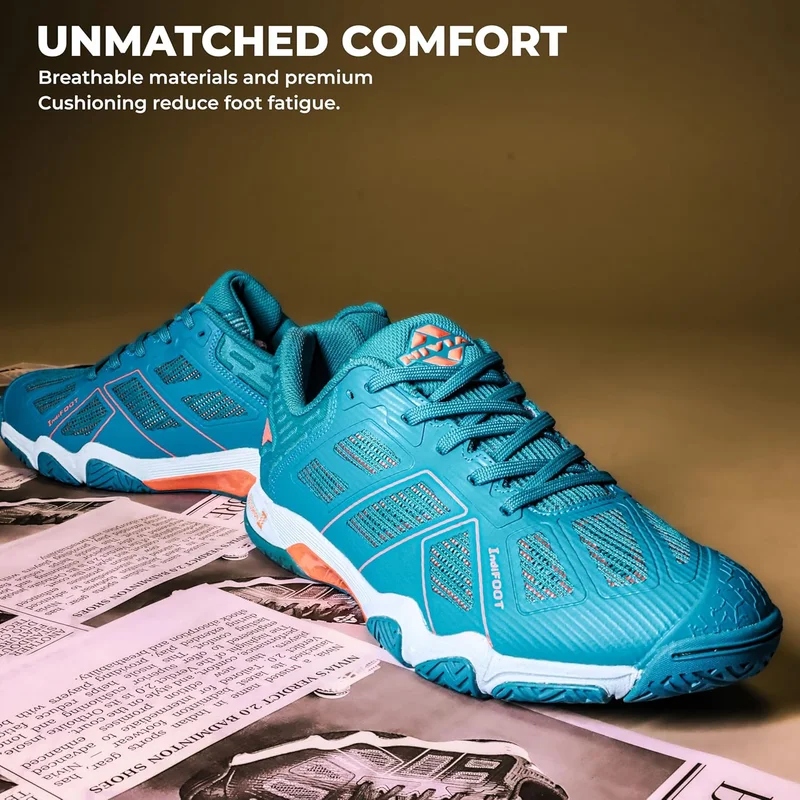 نيفيا Nivia Verdict 2.0 Badminton Shoe for Men - Breathable Mesh with TPU Fusion Technology, Non-Marking Sole for Court Sports