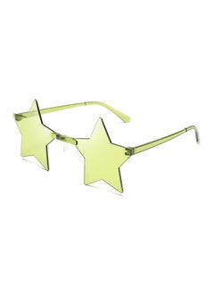 Star Shape Rimless Sunglasses Funny Pentagram Eyewear Óculos De Natal Decoração Óculos De Festa Gafas De Sol Para Hombre-Lenses Color:dark green