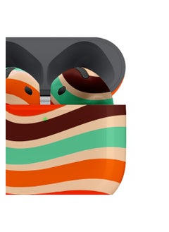Merlin MERLIN CRAFT CUSTOMISED APPLE AIRPODS 4 COMBO 80'S STRIPES  - Image 2