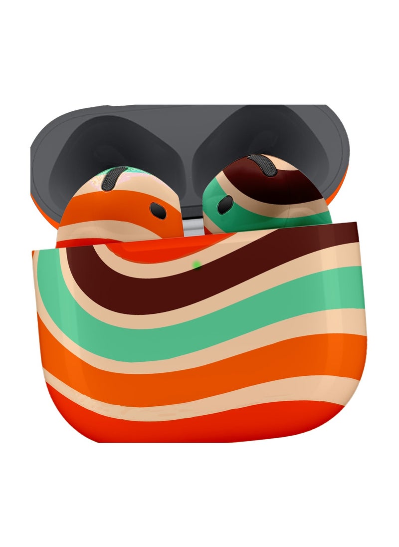 Merlin MERLIN CRAFT CUSTOMISED APPLE AIRPODS 4 COMBO 80'S STRIPES  - Image 5