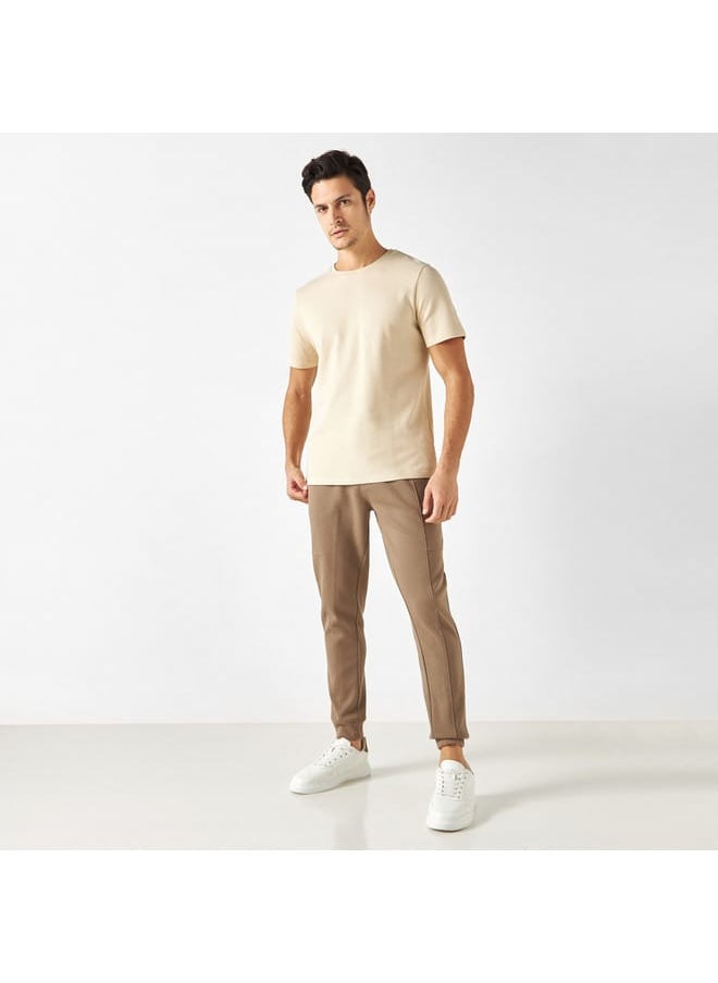 Iconic Popcorn Textured T-shirt with Crew Neck and Short Sleeves  - Image 2