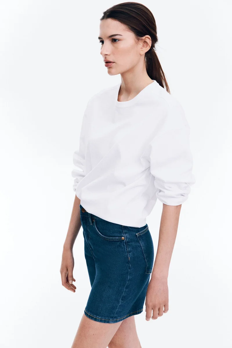 H&M High-waisted denim shorts