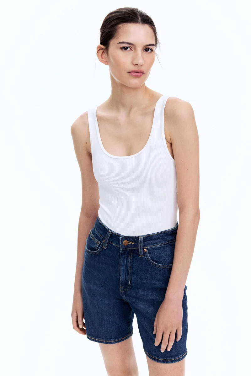 H&M High-waisted denim shorts
