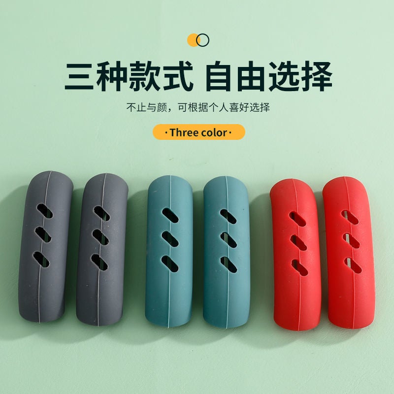 Silicone Handle Covers Heat Resistant Potholder GripsSilicone Pot Handle Ear Cover Green 1 Silicone Pot Handle Ear Cover Green 1 