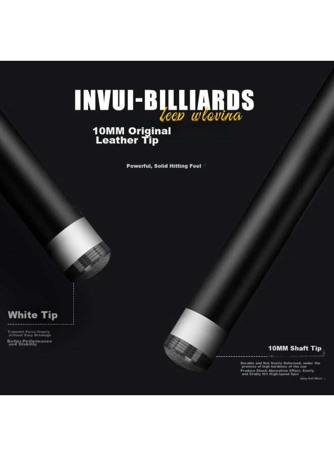 INVUI Invui Pool Cue, Carbon Fiber Tip, Chinese 8-ball, High-tech Carbon Fiber Billiard Cue, Full-length Cue, Cr20 - Image 4