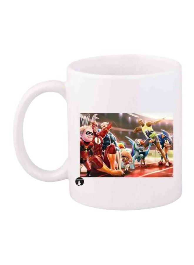 RKN Multiple Characters Printed Coffee Mug White/Red/Orange - Image 2