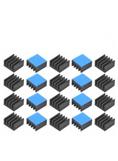Generic 20PCS Black Aluminum Heat Sink with Thermal Conductive Adhesive Tape, 9×9×5mm Heatsink Cooler for Cooling VRM GPU Stepper Driver MOSFET VRam Regulators  - Image 1