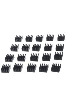 Generic 20PCS Black Aluminum Heat Sink with Thermal Conductive Adhesive Tape, 9×9×5mm Heatsink Cooler for Cooling VRM GPU Stepper Driver MOSFET VRam Regulators  - Image 2