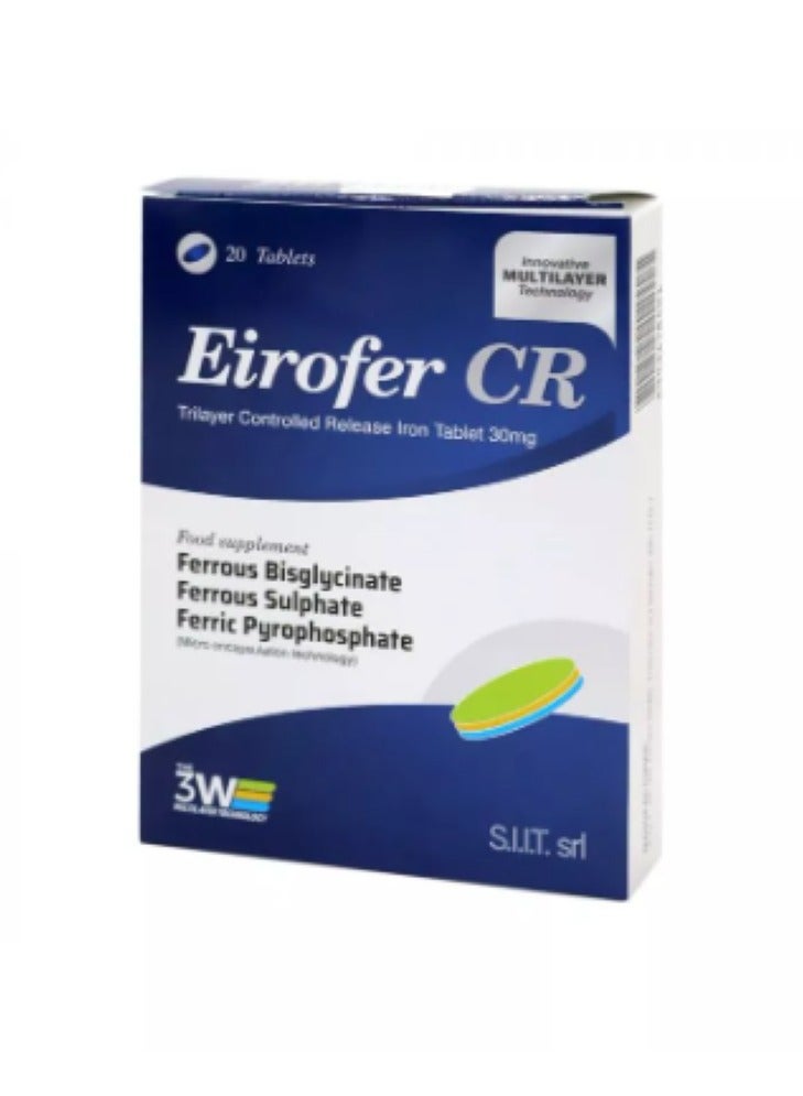 Eirofer CR Controlled Release Iron 30 mg Tablets 20's