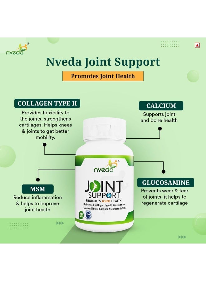Joint Support for keeping Joints healthy containing Collagen Type 2, Glucosamine, Calcium and MSM (60 Nos) - Image 3