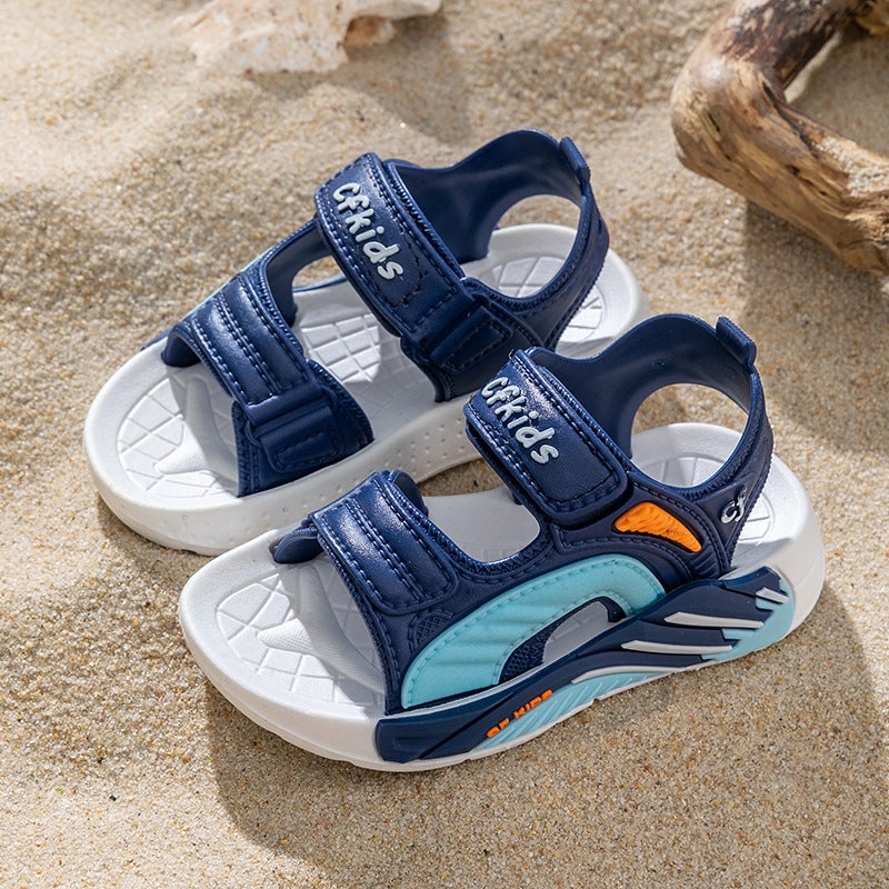 Children'S Sandals Casual Primary School Students Soft Bottom Non-Slip Beach Boys Children Zhongda Children'S Sandals - Image 1