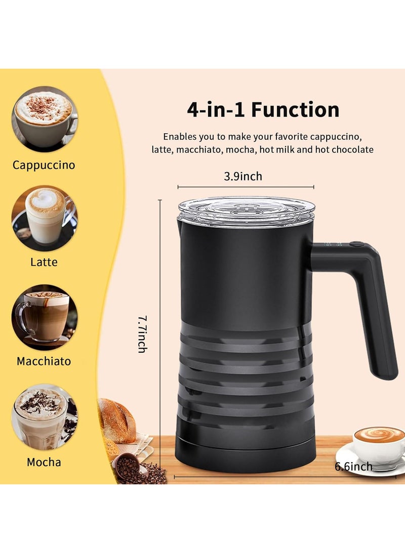 Electric Milk Frother and Steamer 4 in 1 Automatic Milk Warmer 400W Non-Stick Interior 580ml Hot and Cold Stainless Steel Milk Foam Maker for Coffee,Hot Chocolate,Milk,Latte,Cappuccinos - Image 2