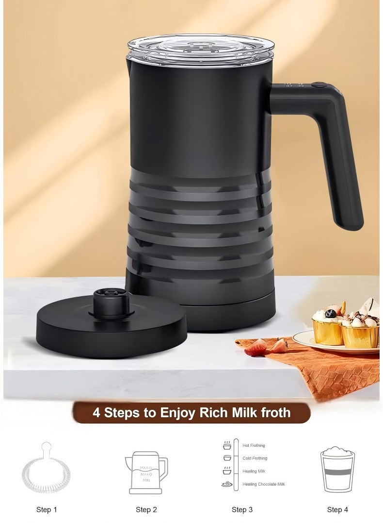 Electric Milk Frother and Steamer 4 in 1 Automatic Milk Warmer 400W Non-Stick Interior 580ml Hot and Cold Stainless Steel Milk Foam Maker for Coffee,Hot Chocolate,Milk,Latte,Cappuccinos - Image 4