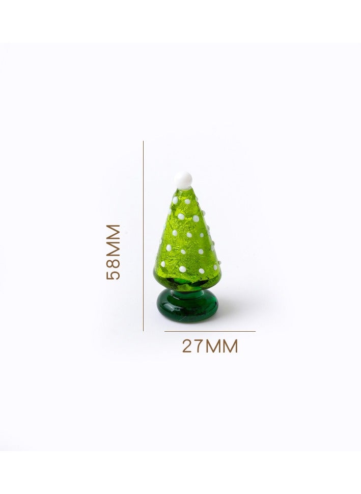 Christmas Glass Ornament Christmas Tree Santa Claus Creative Home Cartoon Mini Ornament  - Image 1