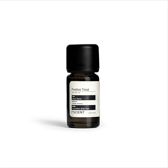 ISCENT | Festive Treat Oil Refill for Ensō Diffuser – 10ml Cozy sweet home scent with Biscuit, Holiday Spices, Vanilla, Powdery Notes, Tonka & Buttercream - Image 1
