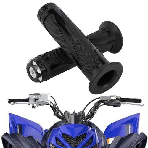 Wacece 78 22mm ATV Handlebar Grips NonSlip Universal for Foreman Recon Raptor Grizzly Warrior Rancher Fourtrax Blaster Prairie ATV 4 Wheeler Quards Black - Image 1