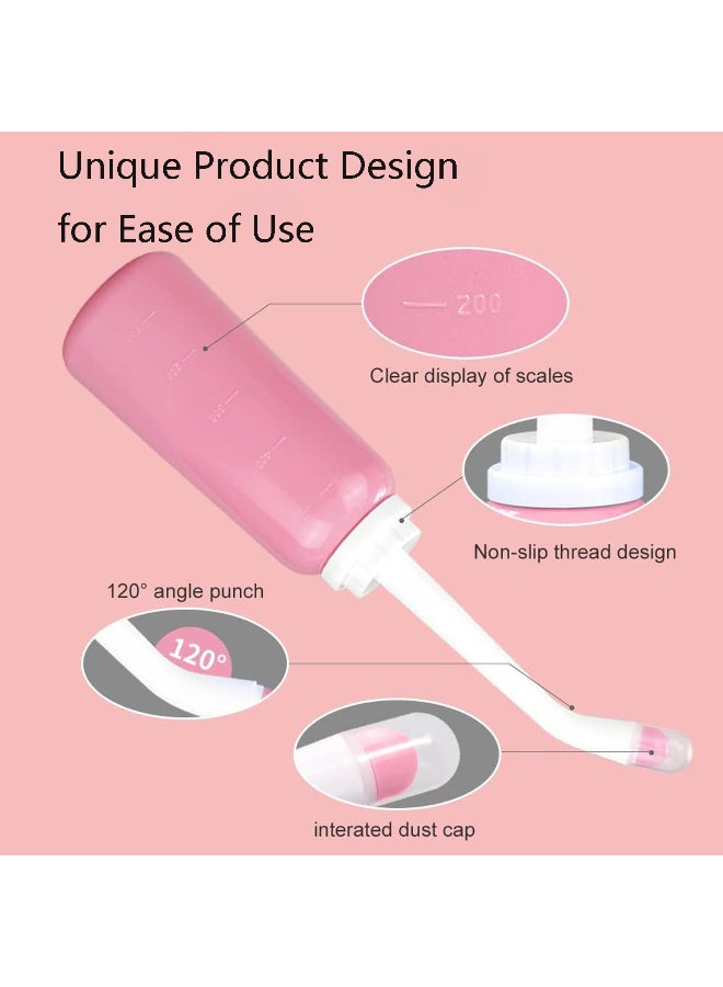 Lyaxm 500ML Portable Bidet Sprayer Travel Shattaf, Portable Travel Bottle, Handheld Bidet Sprayer for Personal Hygiene Cleaning, Baby Care, Postpartum Care, TPE Material Bidet Bottle with Two Spray Heads, High Temperature Resistance - Image 2