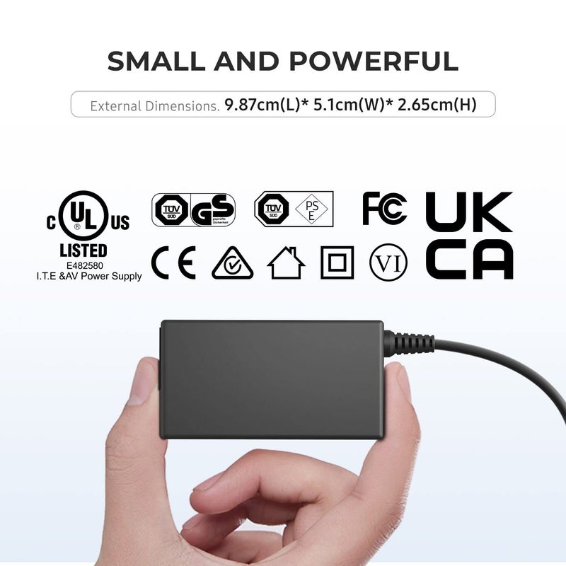CASIMY PL-1911 Foot Massager Adapter Power Cord Compatible with Powerfit PL1911 PowerLegs Power fit Platform Vibration Plate Electric Shiatsu Foot Massager Platform XH2400-1500W Power Supply Charger - Image 3