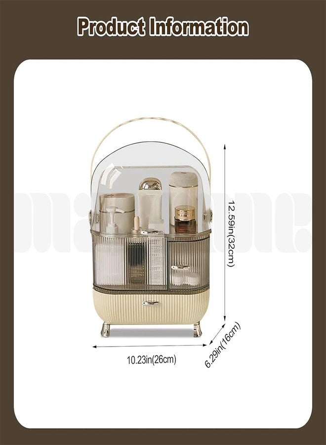 Ostin حقيبة مكياج متعددة الوظائف من أوستين، مقاومة للغبار، صندوق تخزين مستحضرات التجميل، منظم مستحضرات التجميل، منظم منتجات العناية بالبشرة، منظم مجوهرات، صندوق تشطيب لغرفة النوم والحمام وسطح المكتب - Image 2