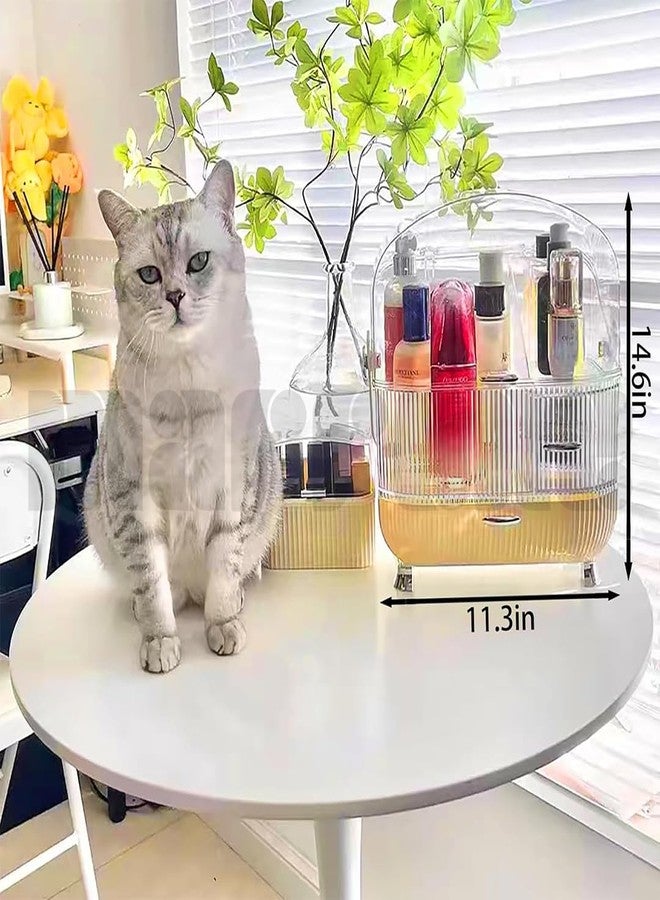 Ostin حقيبة مكياج متعددة الوظائف من أوستين، مقاومة للغبار، صندوق تخزين مستحضرات التجميل، منظم مستحضرات التجميل، منظم منتجات العناية بالبشرة، منظم مجوهرات، صندوق تشطيب لغرفة النوم والحمام وسطح المكتب - Image 3