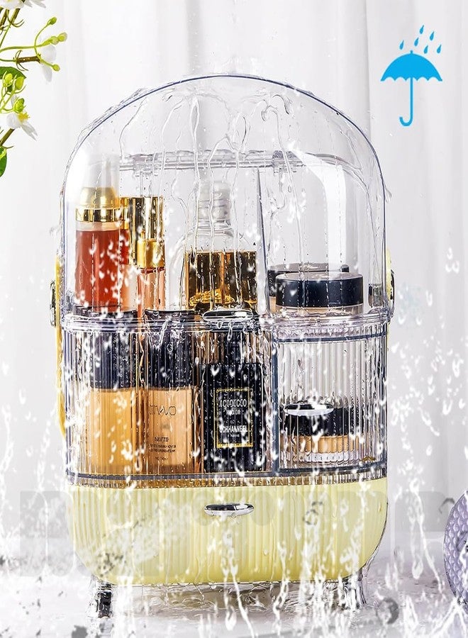 Ostin حقيبة مكياج متعددة الوظائف من أوستين، مقاومة للغبار، صندوق تخزين مستحضرات التجميل، منظم مستحضرات التجميل، منظم منتجات العناية بالبشرة، منظم مجوهرات، صندوق تشطيب لغرفة النوم والحمام وسطح المكتب - Image 4