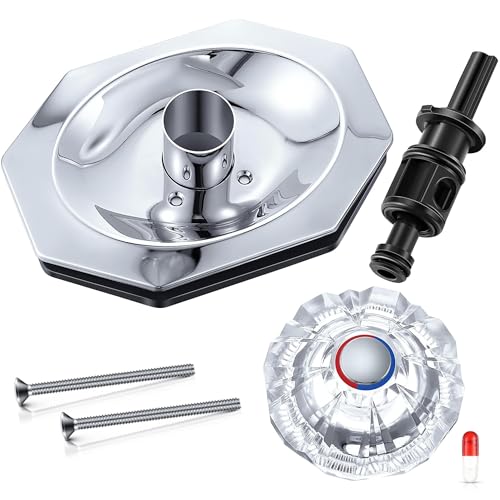 Dreyoo Compatible with PricePfister Avante Trim Kit Applied for Tub and Shower Faucet Push Pull Shower Valve Parts with Cartridge Escutcheon Screws Sleeve Handle and Gasket Chrome - Image 1
