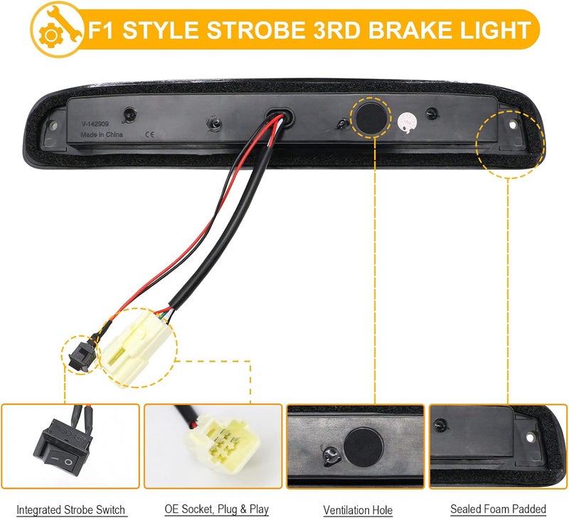 R&F Auto LED Third Brake Light for 1997-2011 Dakota - Smoked Lens - Image 3