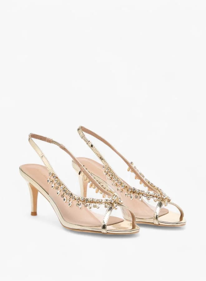 فلورا بيلا من شو إكسبرس Womens Embellished Slingback Shoes With Stiletto Heels