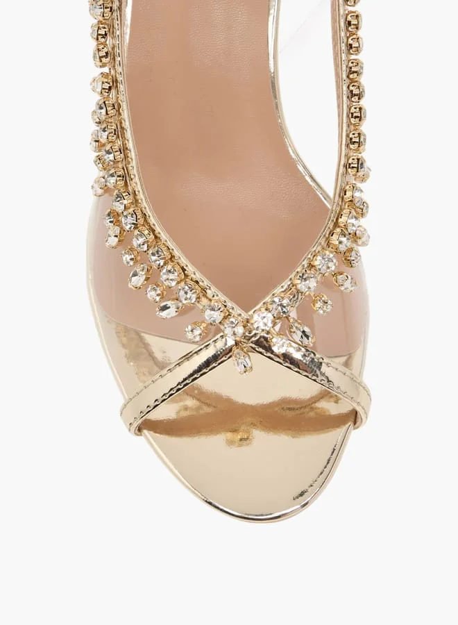فلورا بيلا من شو إكسبرس Womens Embellished Slingback Shoes With Stiletto Heels