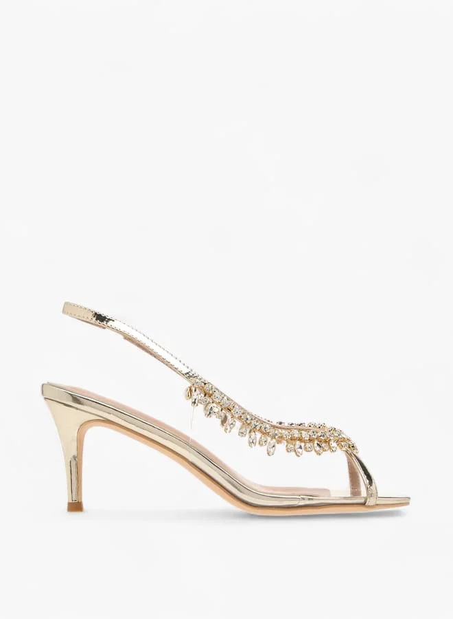 فلورا بيلا من شو إكسبرس Womens Embellished Slingback Shoes With Stiletto Heels