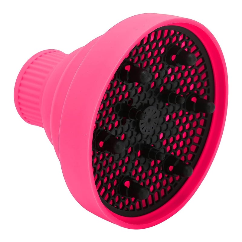 woobles Universal Hair Diffuser, Collapsible Hair Dryer Diffuser Portable Travel Folding Hair Blow Dryer Diffuser Curly or Wavy Hair Styling Tool Hair Dryer Diffuser Nozzle for Hair Dryers(pink) - Image 2