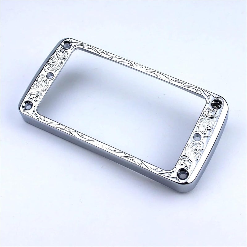 Humbucker Pickup Rings 4Pcs Curved Bottom Metal Humbucker Pickup Mounting Ring Set - Bridge and Neck Pickups Cover Frame(GD) - Image 3