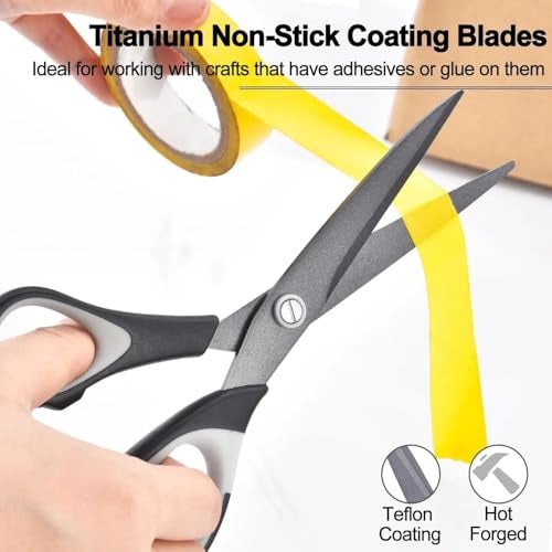 WeKonnect; 3 Set of Multi-Purpose Heavy Duty & Anti-Rust Stainless Steel Scissors for Office, Household, Crafts and Kitchen (Orange) - Image 5
