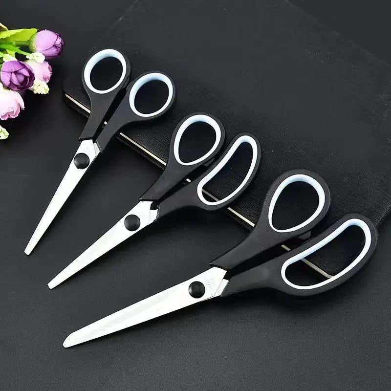 WeKonnect; 3 Set of Multi-Purpose Heavy Duty & Anti-Rust Stainless Steel Scissors for Office, Household, Crafts and Kitchen (Orange) - Image 3