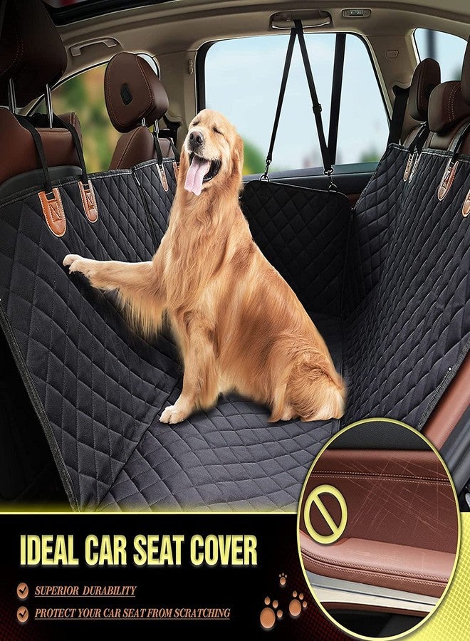 PetLux غطاء مقعد السيارة PetLux المقاوم للماء بنسبة 100% للحيوانات الأليفة، أرجوحة للكلاب، أغطية مقاعد خلفية متينة مقاومة للخدش للحيوانات الأليفة، أغطية جانبية بسحاب للسيارات والشاحنات وسيارات الدفع الرباعي (أسود) - Image 2