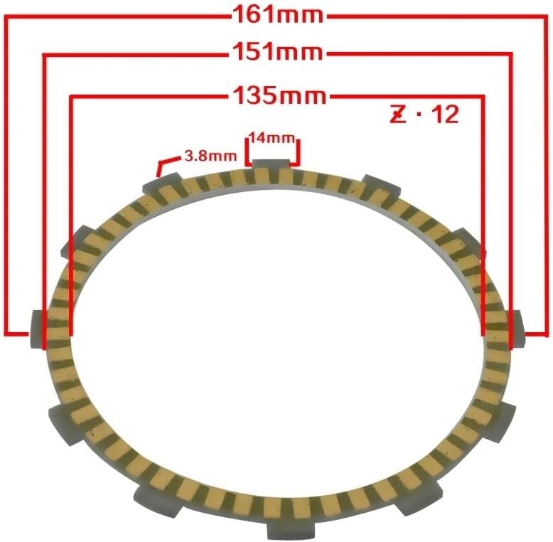 QASULER 8pcs Motorcycle Friction Clutch Plates - Image 2