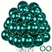 OWPFJG 50pcs Chrome Emerald Green Balloons 12 Double Stuffed Metallic Dark Green Balloons for Weddings Class of 2026 Graduations Baby Shower Luxury Event Decor Includes 66ft Ribbons - Image 3