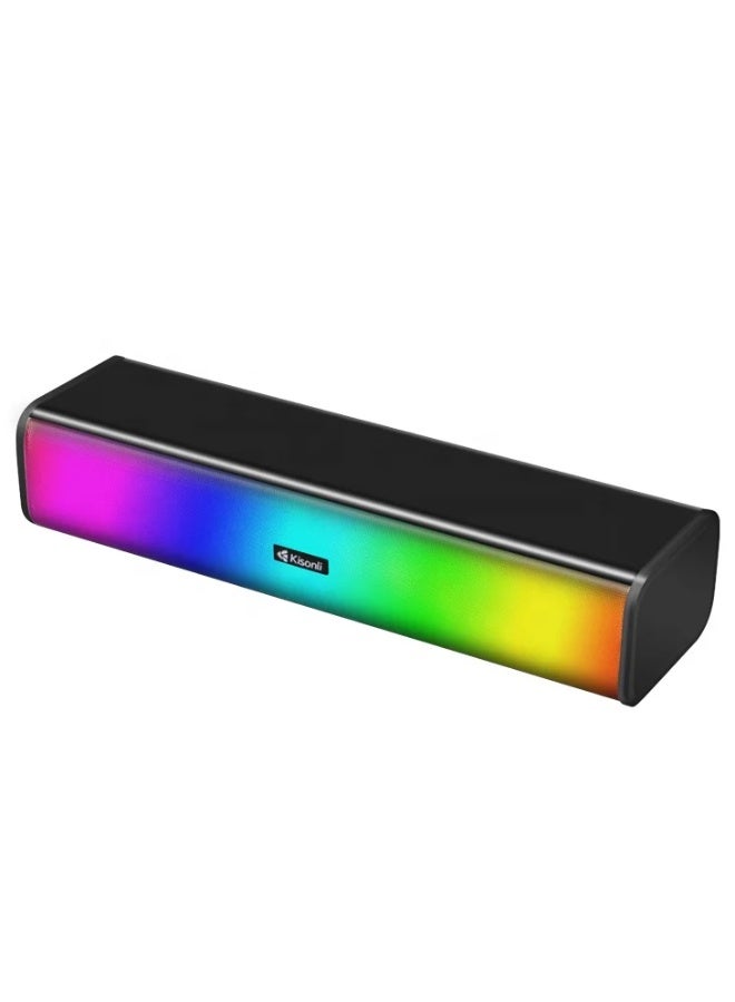 Kisonli I-630 USB 2.0 Stereo Speaker with RGB Lighting – 3W × 2 Performance for PC & Mobile - Image 3
