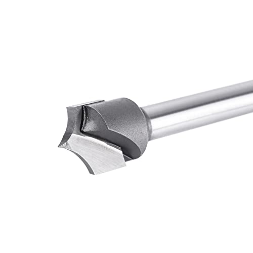 SpeTool 1/4" Shank Point Cutting Roundover Router Bit with 1/2" Cutting Diameter 1/4" Radius, Carbide 2 Flute Tipped Round Over Beading Bits for CNC Router Woodworking Carving Tool - Image 5